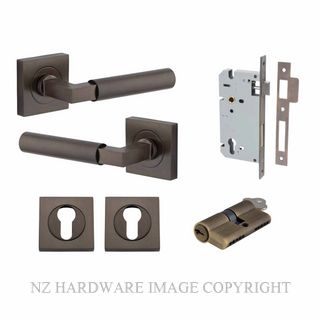 IVER 0411KENTR60KK BERLIN SQUARE ROSE KEY-KEY ENTRANCE LOCK KITSET SIGNATURE BRASS