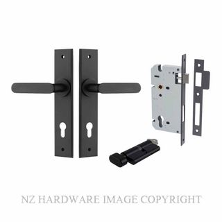 IVER 12784KENTR60KT BRONTE CHAMFERED KEY-TURN ENTRANCE LOCK KITSET MATT BLACK