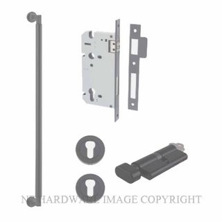 IVER 0483KENTR60KT BERLIN PULL HANDLE LOCK KIT KEY & TURN MATT BLACK