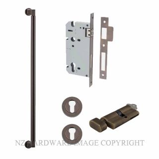 IVER 0481KENTR60KT BERLIN PULL HANDLE LOCK KIT KEY & TURN SIGNATURE BRASS