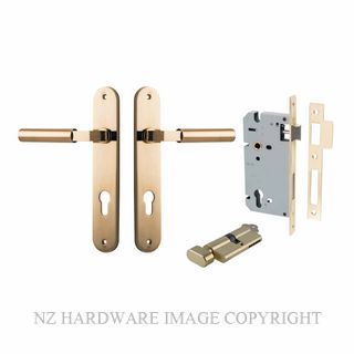 IVER 10266KENTR60KT BERLIN OVAL KEY-TURN ENTRANCE LOCK KITSET POLISHED BRASS