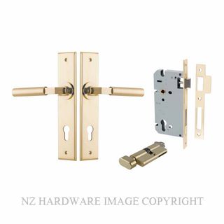 IVER 10294KENTR60KT BERLIN CHAMFERED KEY-TURN ENTRANCE LOCK KITSET POLISHED BRASS