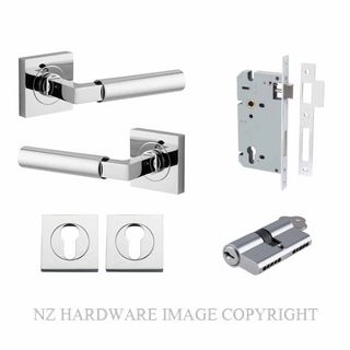 IVER 0414KENTR60KK BERLIN SQUARE ROSE KEY-KEY ENTRANCE LOCK KITSET CHROME PLATE