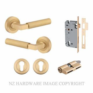 IVER 0453KENTR60KK BERLIN ROUND ROSE KEY-KEY ENTRANCE LOCK KITSET BRUSHED BRASS