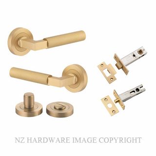 IVER 0453KPRIV60 BERLIN ROUND ROSE PRIVACY KITSET BRUSHED BRASS