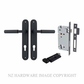 IVER 12766KENTR60KT BERLIN OVAL KEY-TURN ENTRANCE LOCK KITSET MATT BLACK