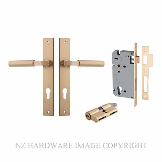 IVER 15250KENTR60KK BERLIN RECTANGULAR KEY-KEY ENTRANCE LOCK KITSET BRUSHED BRASS