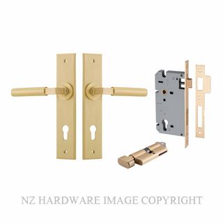 IVER 15294KENTR60KT BERLIN CHAMFERED KEY-TURN ENTRANCE LOCK KITSET BRUSHED BRASS