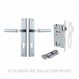 IVER 11750KENTR60KT BERLIN RECTANGULAR KEY-TURN ENTRANCE LOCK KITSET CHROME PLATE