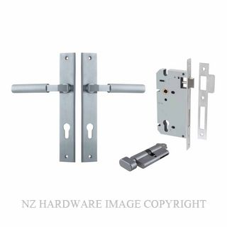 IVER 12250KENTR60KT BERLIN RECTANGULAR KEY-TURN ENTRANCE LOCK KITSET BRUSHED CHROME