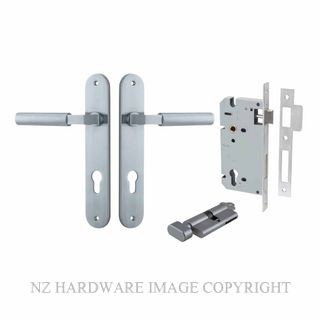 IVER 12266KENTR60KT BERLIN OVAL KEY-TURN ENTRANCE LOCK KITSET BRUSHED CHROME