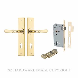 IVER 10280KENTR60KT SARLAT CHAMFERED KEY-TURN ENTRANCE LOCK KITSET POLISHED BRASS