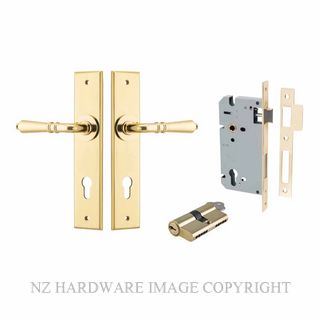 IVER 10280KENTR60KK SARLAT CHAMFERED KEY-KEY ENTRANCE LOCK KITSET POLISHED BRASS