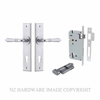 IVER 12280KENTR60KT SARLAT CHAMFERED KEY-TURN ENTRANCE LOCK KITSET BRUSHED CHROME
