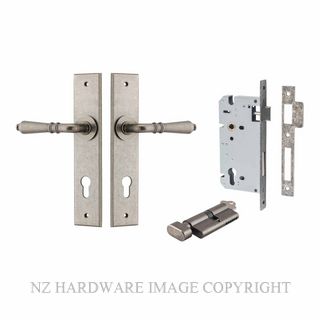 IVER 13780KENTR60KT SARLAT CHAMFERED KEY-TURN ENTRANCE LOCK KITSET DISTRESSED NICKEL