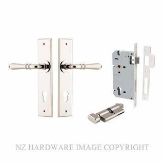 IVER 14280KENTR60KT SARLAT CHAMFERED KEY-TURN ENTRANCE LOCK KITSET POLISHED NICKEL