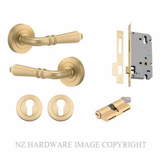IVER 16260KENTR60KK SARLAT ROUND ROSE KEY-KEY ENTRANCE LOCK KITSET BRUSHED GOLD PVD