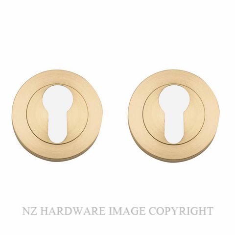 IVER 17119 EURO ESCUTCHEON BRUSHED GOLD PVD