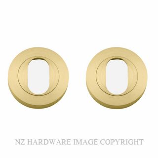 IVER 17120 OVAL ESCUTCHEON BRUSHED GOLD PVD