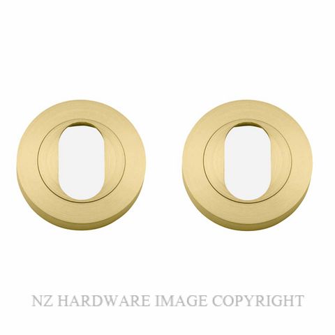 IVER 17120 OVAL ESCUTCHEON BRUSHED GOLD PVD