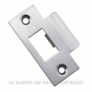 IVER 20495 TUBULAR LATCH T STRIKE PLATE BRUSHED CHROME