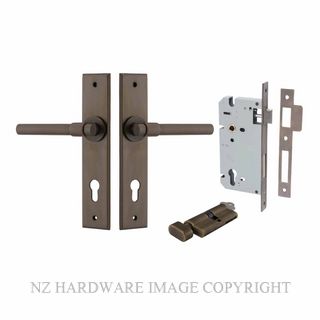 IVER 10904KENTR60KT HELSINKI CHAMFERED KEY-TURN ENTRANCE LOCK KITSET SIGNATURE BRASS