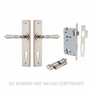 IVER 14780KENTR60KT SARLAT CHAMFERED KEY-TURN ENTRANCE LOCK KITSET SATIN NICKEL