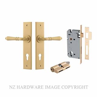 IVER 15780KENTR60KK SARLAT CHAMFERED KEY-KEY ENTRANCE LOCK KITSET BRUSHED BRASS
