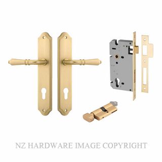 IVER 16212KENTR60KT SARLAT SHOULDERED KEY-TURN ENTRANCE LOCK KITSET BRUSHED GOLD PVD