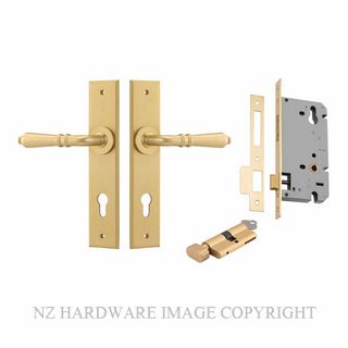 IVER 16214KENTR60KT SARLAT CHAMFERED KEY-TURN ENTRANCE LOCK KITSET BRUSHED GOLD PVD