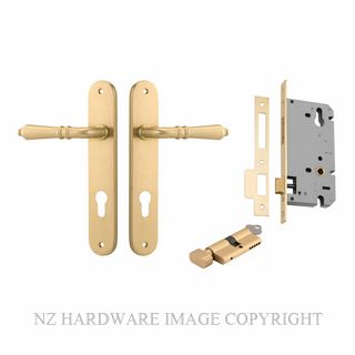 IVER 16224KENTR60KT SARLAT OVAL KEY-TURN ENTRANCE LOCK KITSET BRUSHED GOLD PVD