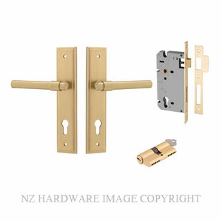 IVER 16402KENTR60KK HELSINKI STEPPED KEY-KEY ENTRANCE LOCK KITSET BRUSHED GOLD PVD