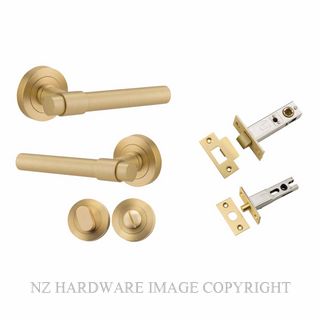 IVER 16626KPRIV60 HELSINKI ROUND ROSE PRIVACY KITSET BRUSHED GOLD PVD