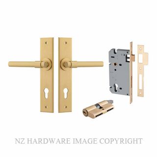 IVER 15404KENTR60KK HELSINKI CHAMFERED KEY-KEY ENTRANCE LOCK KITSET BRUSHED BRASS