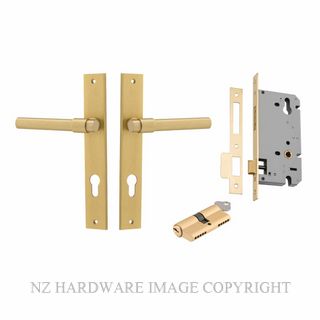 IVER 16396KENTR60KK HELSINKI RECTANGULAR KEY-KEY ENTRANCE LOCK KITSET BRUSHED GOLD PVD
