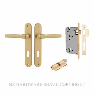 IVER 16400KENTR60KK HELSINKI OVAL KEY-KEY ENTRANCE LOCK KITSET BRUSHED GOLD PVD