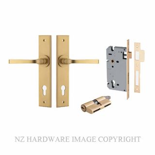 IVER 15288KENTR60KK ANNECY CHAMFERED KEY-KEY ENTRANCE LOCK KITSET BRUSHED BRASS