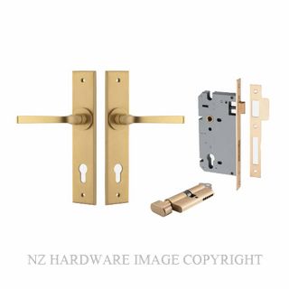 IVER 15288KENTR60KT ANNECY CHAMFERED KEY-TURN ENTRANCE LOCK KITSET BRUSHED BRASS