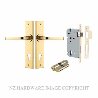 IVER 10288KENTR60KK ANNECY CHAMFERED KEY-KEY ENTRANCE LOCK KITSET POLISHED BRASS