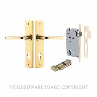 IVER 10288KENTR60KT ANNECY CHAMFERED KEY-TURN ENTRANCE LOCK KITSET POLISHED BRASS