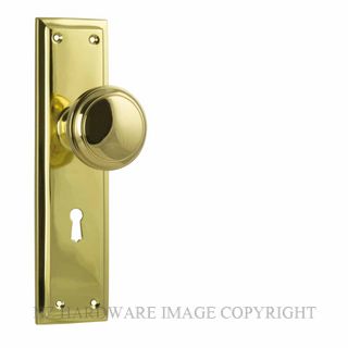 TRADCO 21363 MILTON KNOB LOCK UNLACQUERED POLISHED BRASS