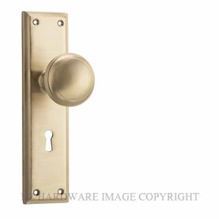 TRADCO 21367 MILTON KNOB LOCK UNLACQUERED SATIN BRASS