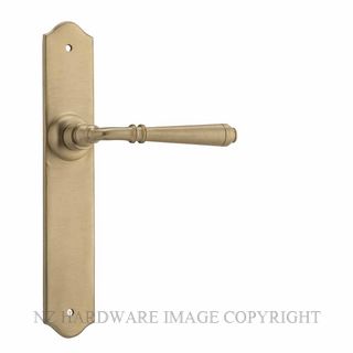 TRADCO REIMS 21355-21357 LEVER ON PLATE UNLACQUERED SATIN BRASS