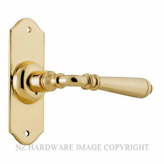 TRADCO 21360 UPB REIMS LATCH HANDLES 110X43MM UNLACQUERED POLISHED BRASS