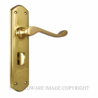 TRADCO 21351P WIDSOR LEVER PRIVACY UNLACQUERED POLISHED BRASS