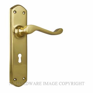 TRADCO 21352 WINDSOR LEVER LOCK UNLACQUERED POLISHED BRASS