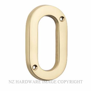 TRADCO 0610 - 0619 NUMERALS POLISHED BRASS