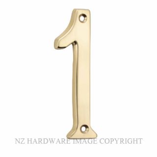 TRADCO 0611 NUMERAL 1 103MM POLISHED BRASS