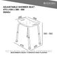 HEIRLOOM HLSSADJ ADJUSTABLE SHOWER STOOL