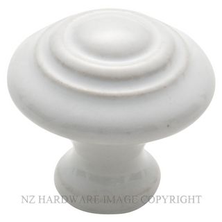 TRADCO 3475 PORCELAIN KNOB DOMED 32MM WHITE